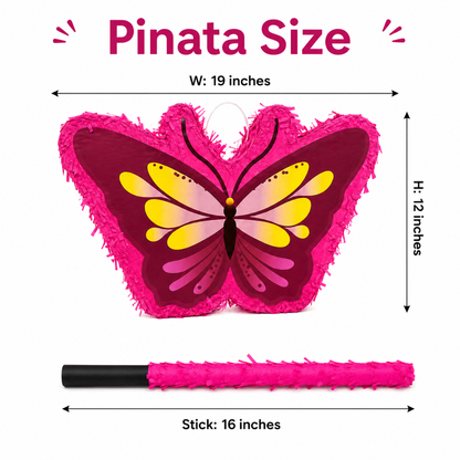 Mini Butterfly Shaped Pinata Khoi Bag with Stick