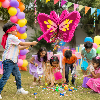 Mini Butterfly Shaped Pinata Khoi Bag with Stick