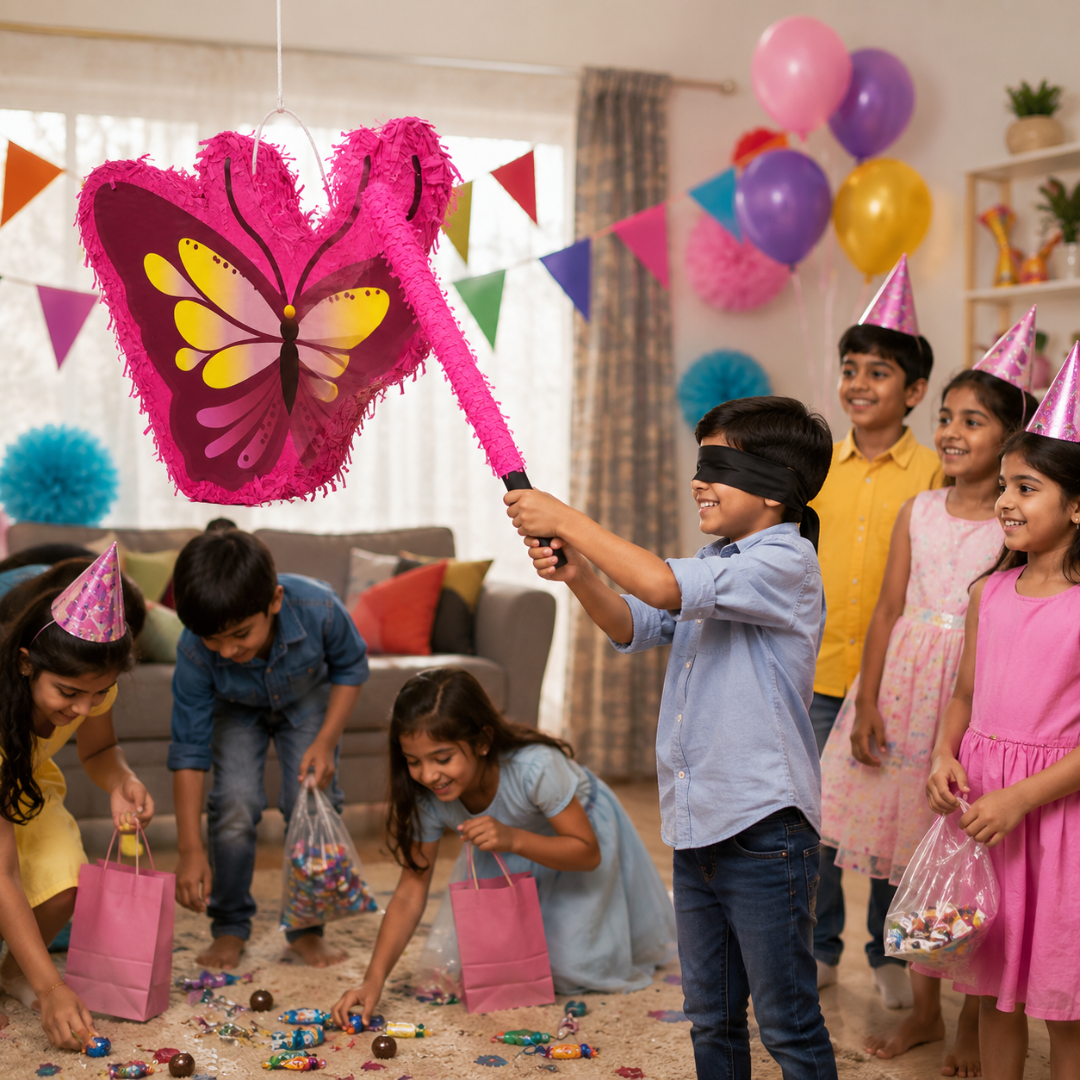 Mini Butterfly Shaped Pinata Khoi Bag with Stick