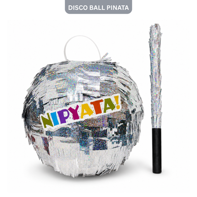 Disco Ball Shaped Pinata Khoi Bag with Stick