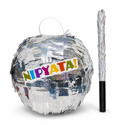Disco Ball Shaped Pinata Khoi Bag with Stick