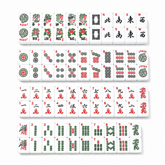 American Mahjong White Tiles Travel Set 30MM - 166 Tiles