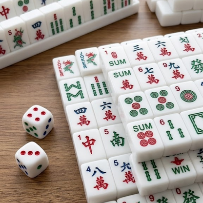 American Mahjong White Tiles Travel Set 30MM - 166 Tiles – Free Storage Box