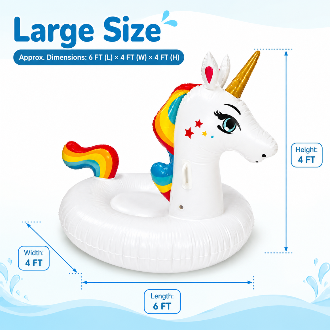 Fiesta Unicorn Pool Float - 7FT