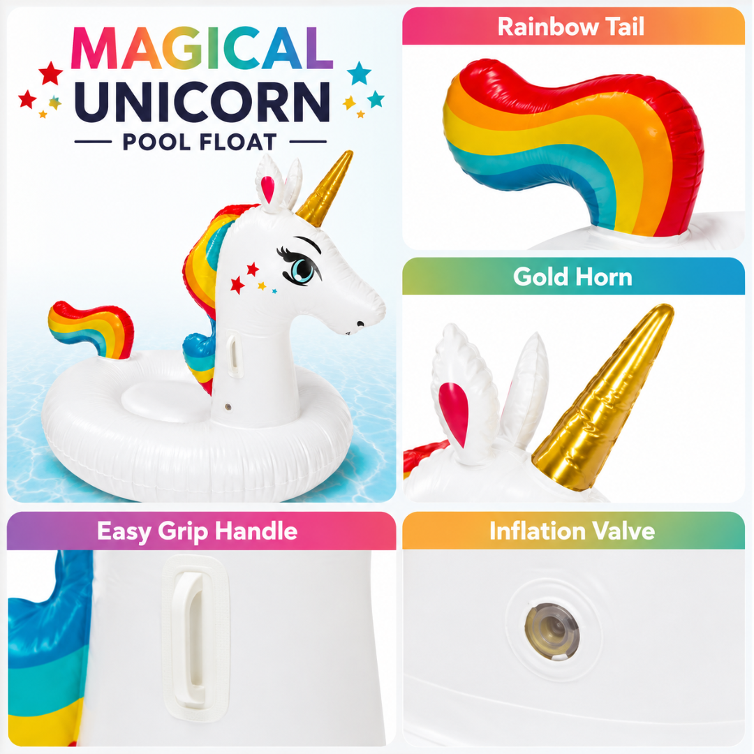 Fiesta Unicorn Pool Float - 7FT