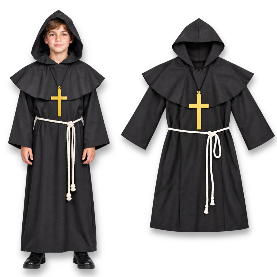 Black Priest Costume - Size XL - Age 10 to 12