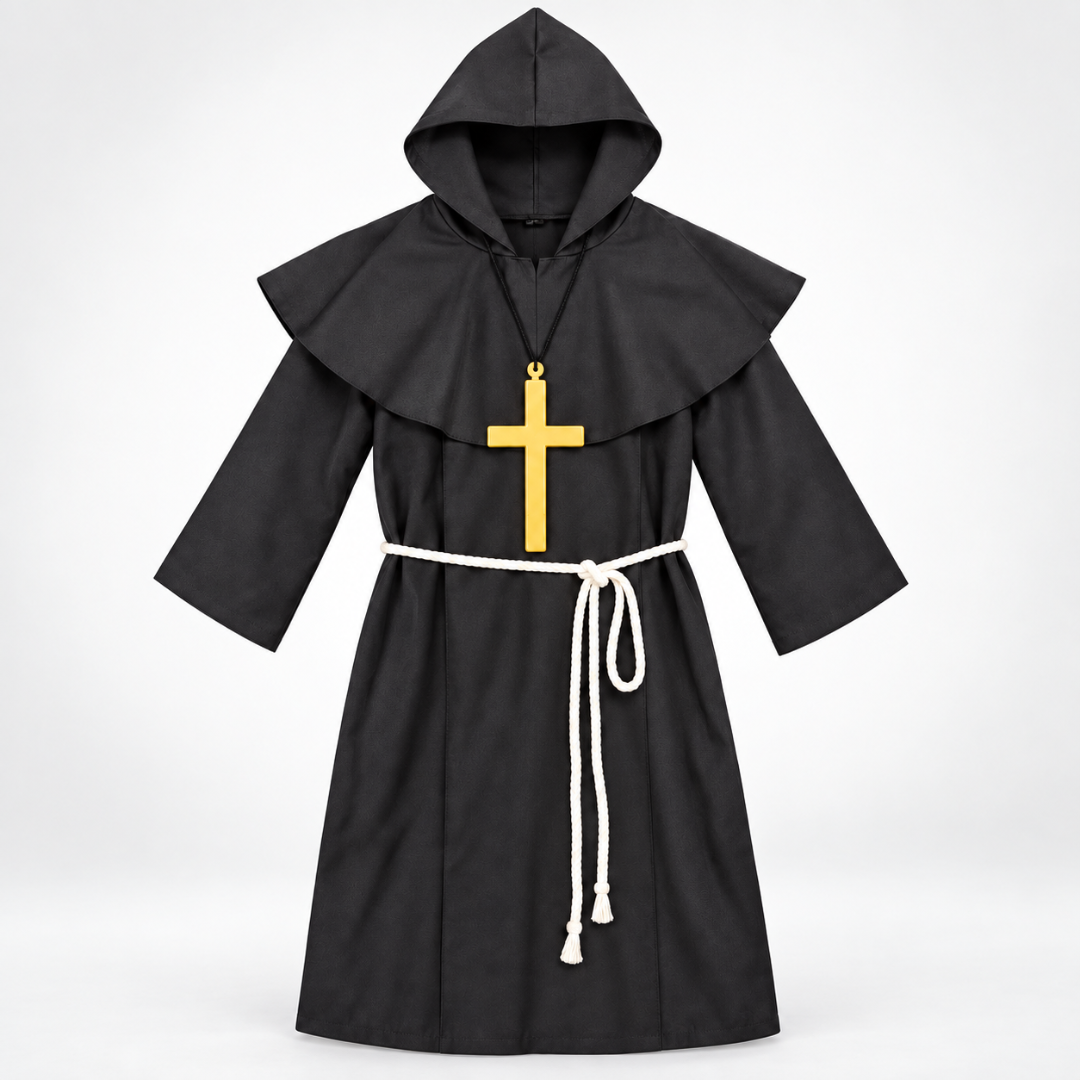 Black Priest Costume - Size XL - Age 10 to 12