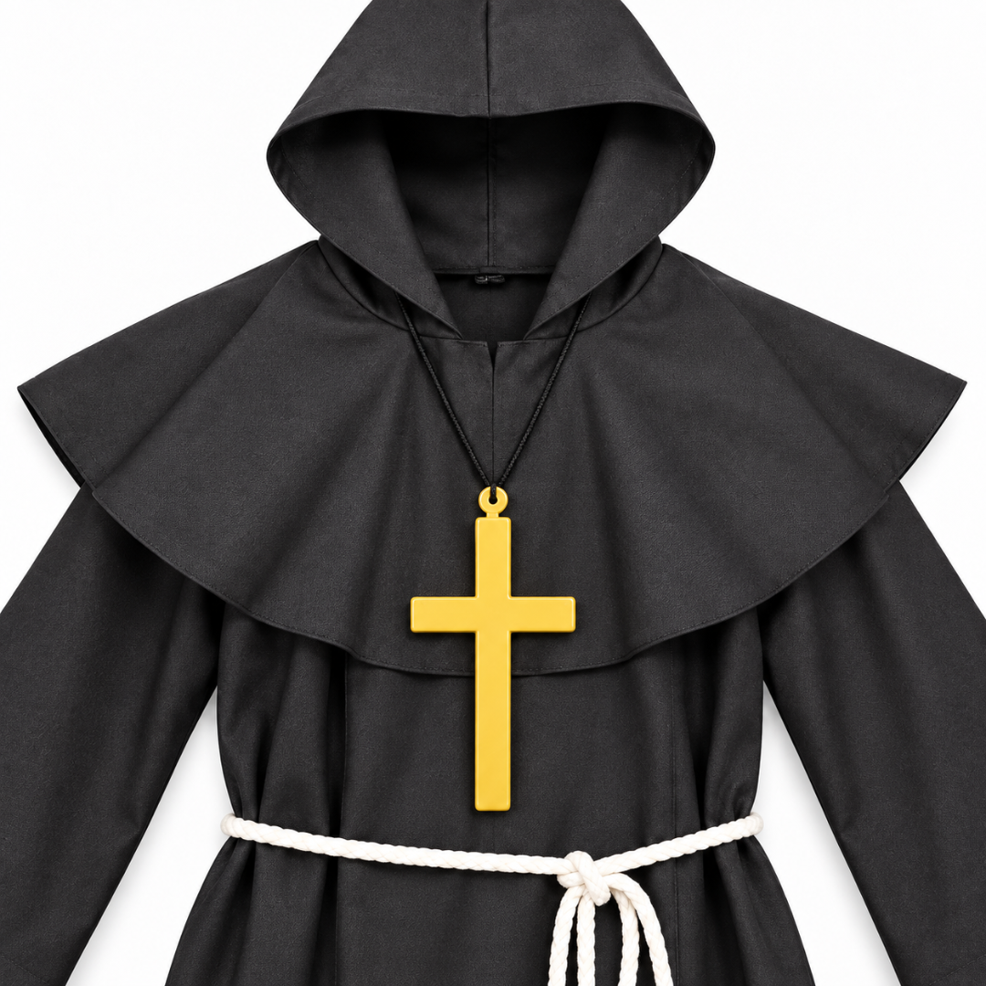 Black Priest Costume - Size XL - Age 10 to 12
