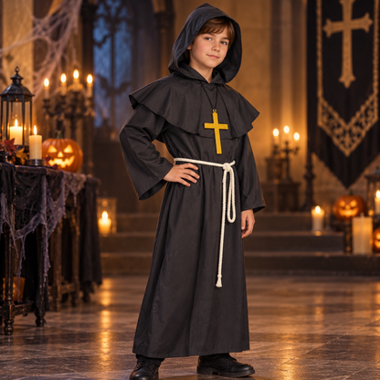 Black Priest Costume - Size XL - Age 10 to 12