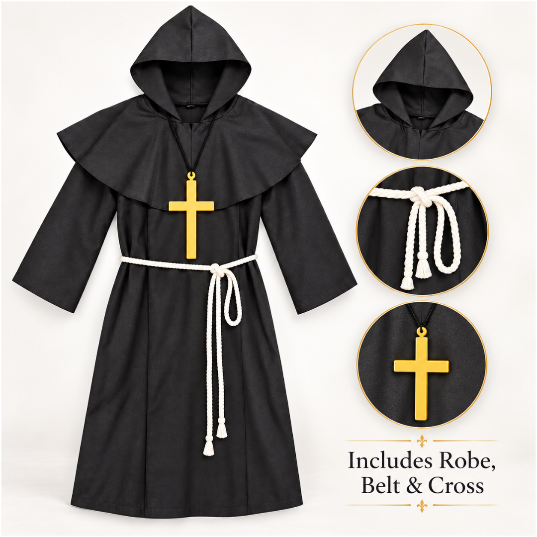 Black Priest Costume - Size XL - Age 10 to 12