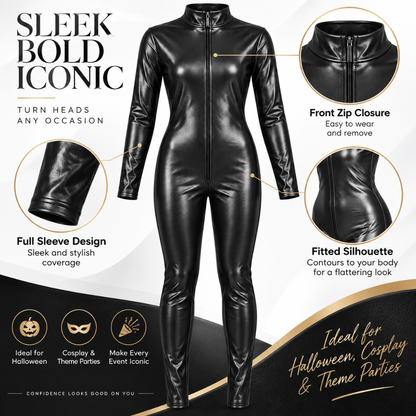 Cat Woman Leatherite Dress for Adult - Size S