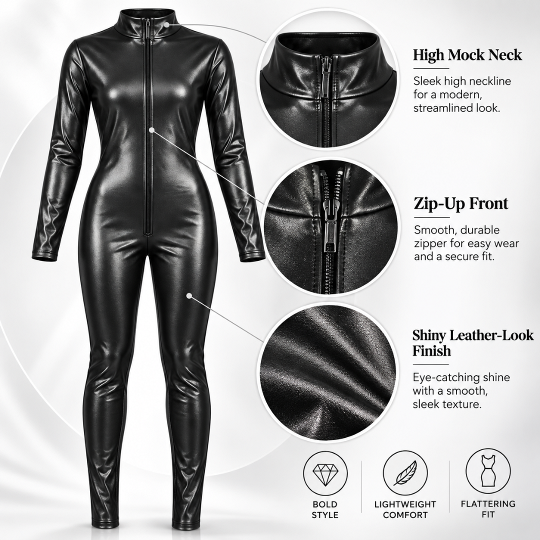 Cat Woman Leatherite Dress for Adult - Size S
