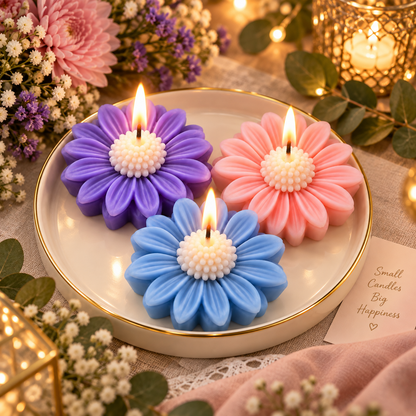 Daisy Candle Handheld Bouquet | Colourful Flower-Shaped Candle Bouquet with Elegant Gift Wrap for Birthday, Anniversary, Wedding & Gifting