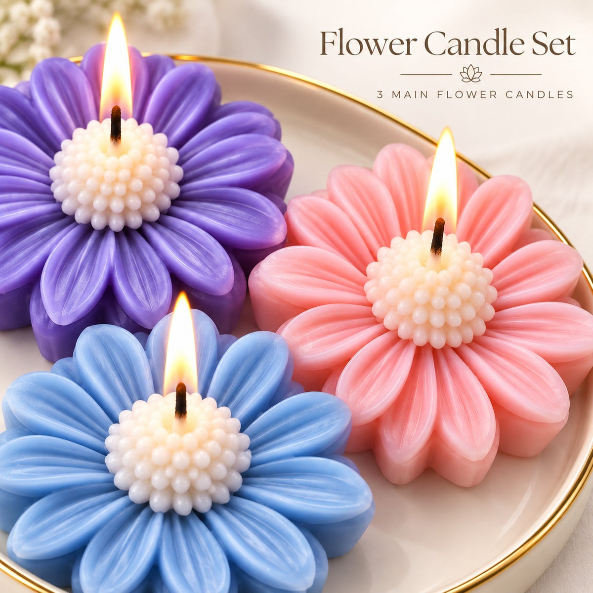 Daisy Candle Handheld Bouquet | Colourful Flower-Shaped Candle Bouquet with Elegant Gift Wrap for Birthday, Anniversary, Wedding & Gifting