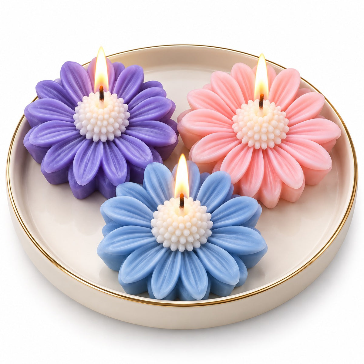 Daisy Candle Handheld Bouquet | Colourful Flower-Shaped Candle Bouquet with Elegant Gift Wrap for Birthday, Anniversary, Wedding & Gifting