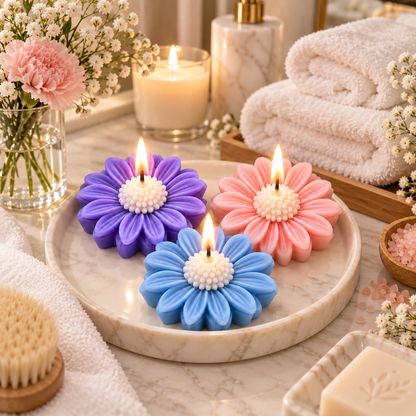 Daisy Candle Handheld Bouquet | Colourful Flower-Shaped Candle Bouquet with Elegant Gift Wrap for Birthday, Anniversary, Wedding & Gifting