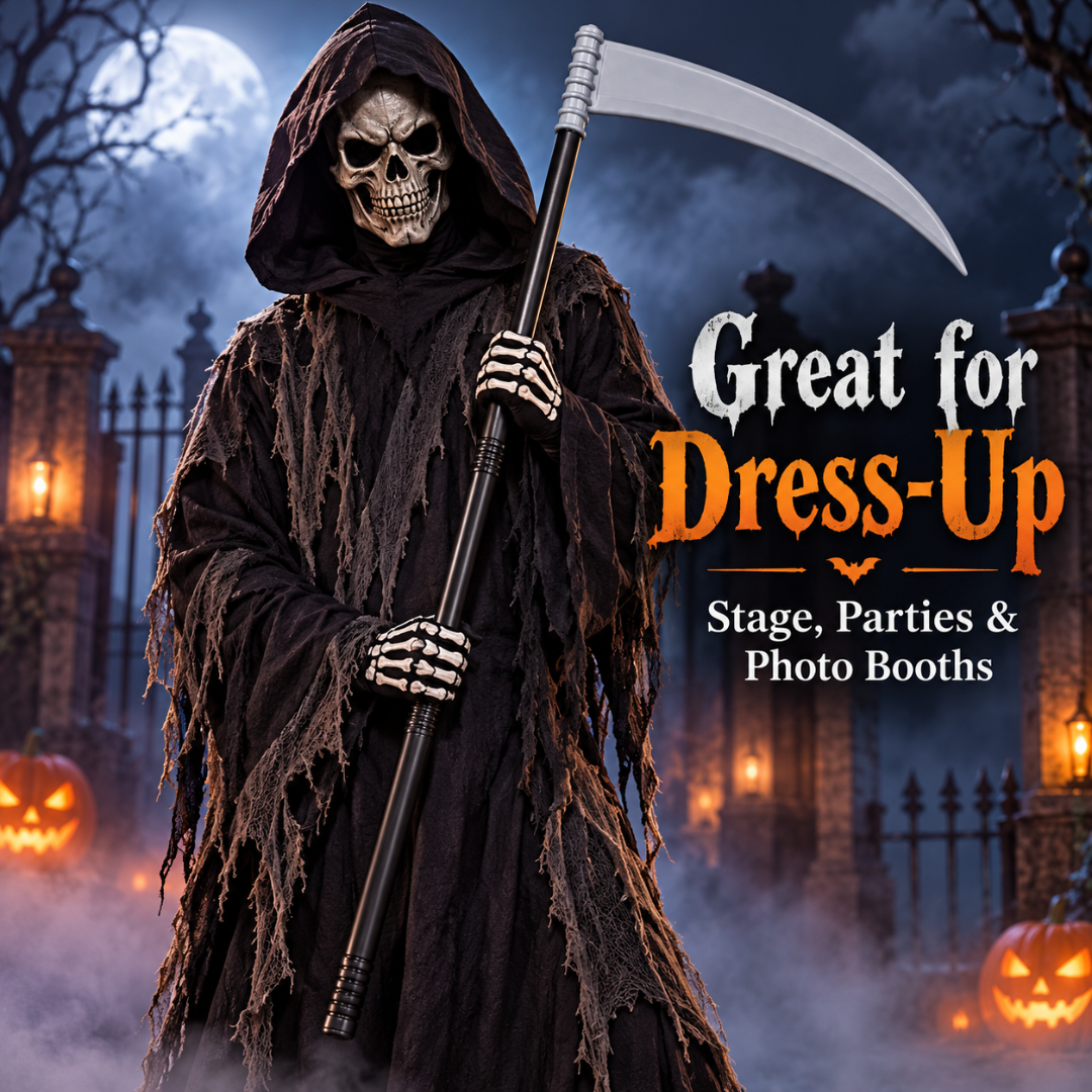 Dracula Axe Costume Prop – Grey & Black | Halloween Fancy Dress Accessory for Vampire, Horror & Spooky Theme Parties