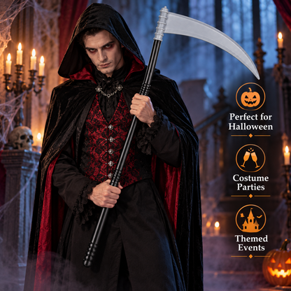 Dracula Axe Costume Prop – Grey & Black | Halloween Fancy Dress Accessory for Vampire, Horror & Spooky Theme Parties