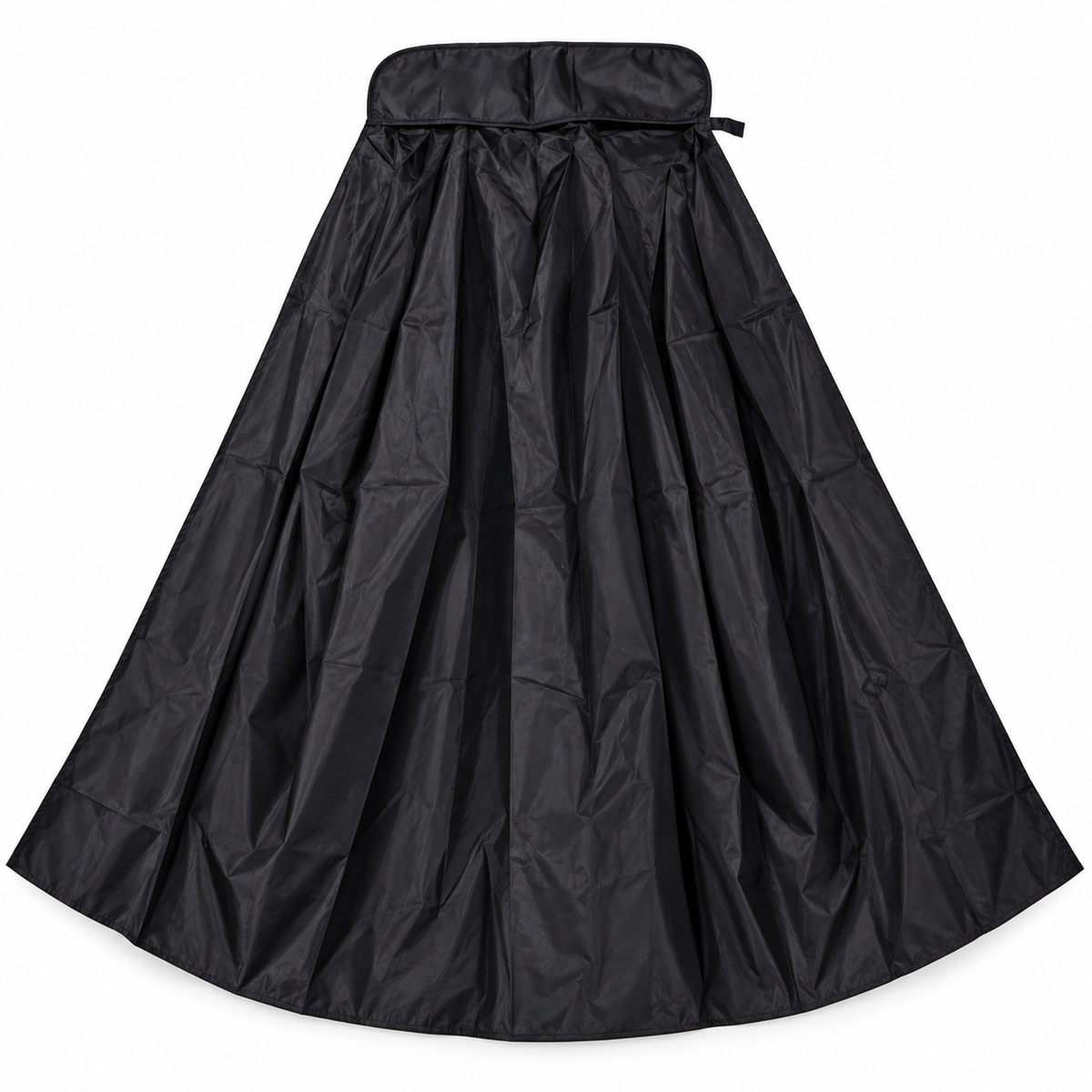 Long Black Taffeta Cape with Collar for Adults | 60 Inch Halloween Fancy Dress Cloak for Vampire, Witch & Costume Parties