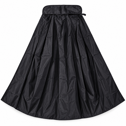 Long Black Taffeta Cape with Collar for Adults | 60 Inch Halloween Fancy Dress Cloak for Vampire, Witch & Costume Parties