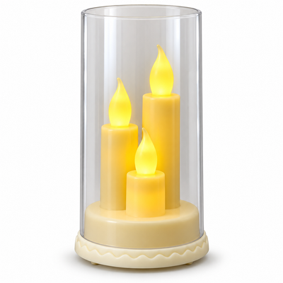 LED Acrylic 3-in-1 Pencil Candle Stand | Decorative LED Candle Holder for Diwali, Home Decor, Weddings & Festive Celebrations