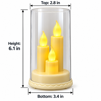 LED Acrylic 3-in-1 Pencil Candle Stand | Decorative LED Candle Holder for Diwali, Home Decor, Weddings & Festive Celebrations