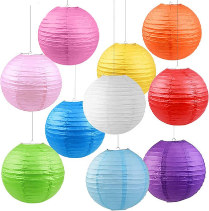 Multicolor Paper Lanterns - 5Pcs