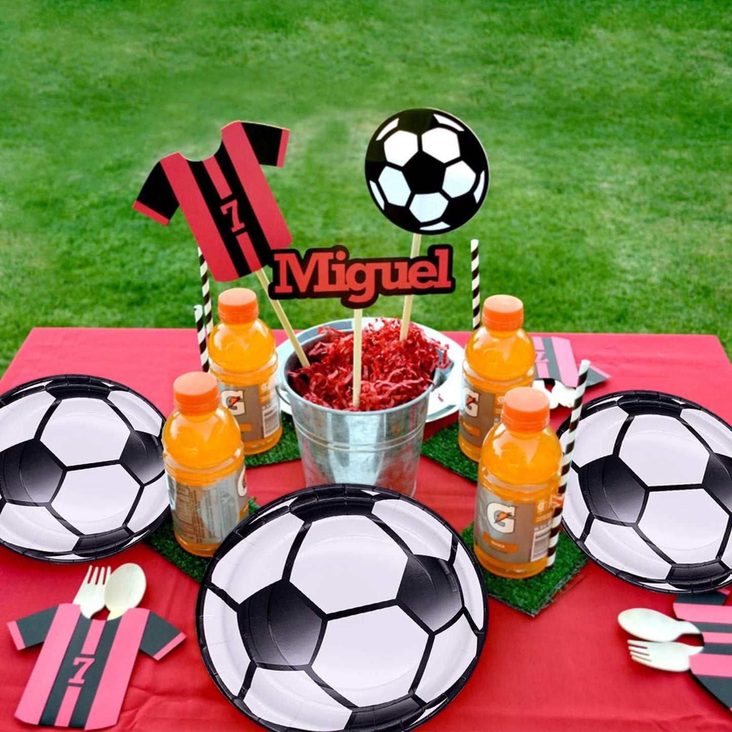 "Soccer Theme Party Paper Plates 10PC - Football Tableware | Wanna Party" - Image 5