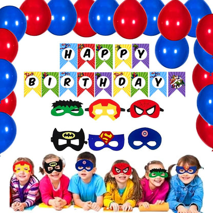 Superhero Theme Birthday Decoration Combo Pack