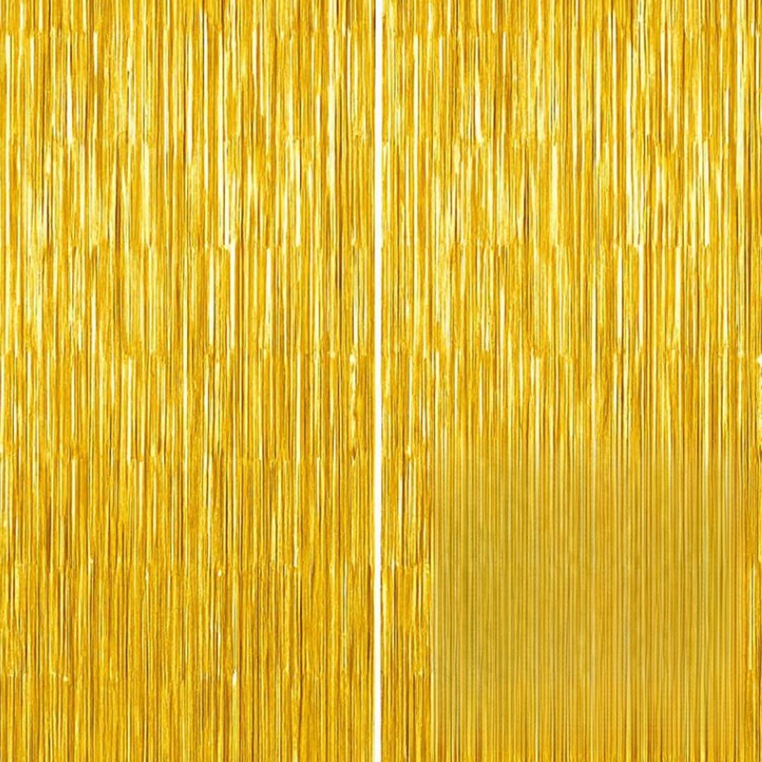 Gold Foil Curtain 7FT x 3FT - Shiny Party Backdrop Decor | Wanna Party