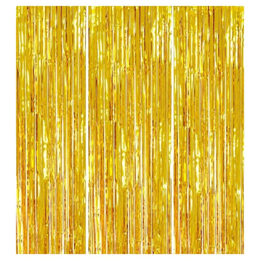 Golden Foil Curtain 2Pcs - Party Decoration Backdrop | Wanna Party - Image 7