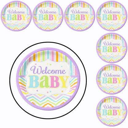 Baby Shower Theme Party Paper Plates - 9 inches - 8PC