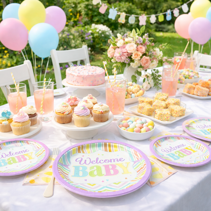 Baby Shower Theme Party Paper Plates - 9 inches - 8PC