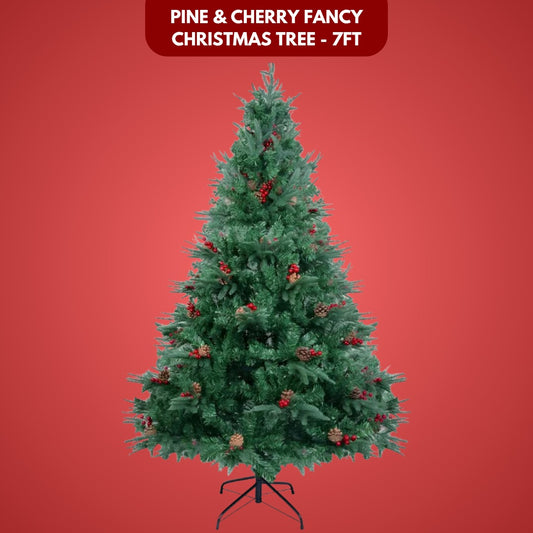 Pine & Cherry Fancy Christmas Tree - 7FT