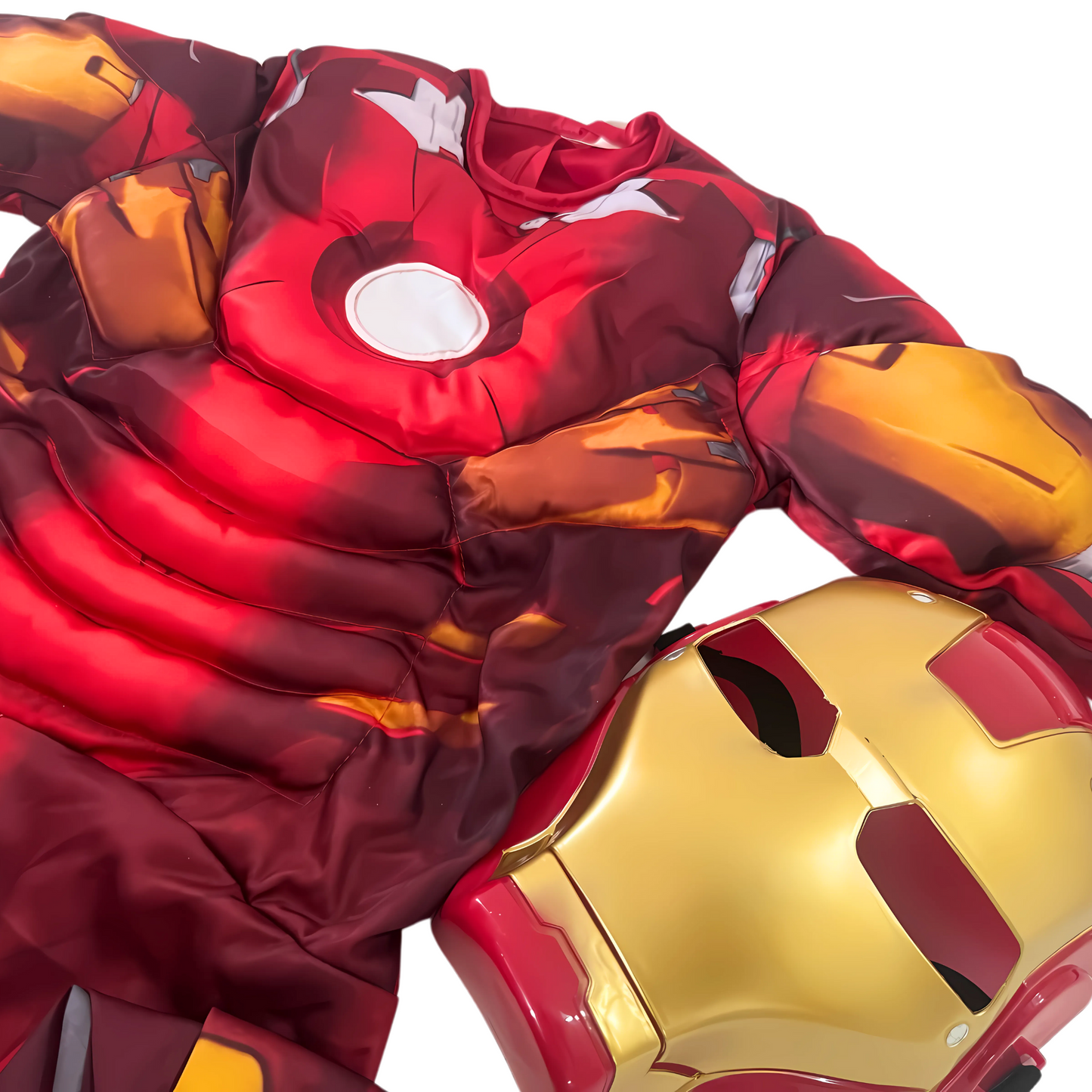 Muscular Iron Man Costume With Mask for Kids Age 5 to 7 - Size L