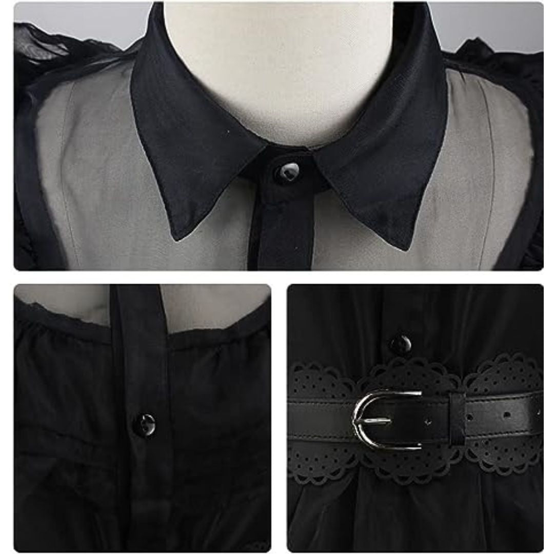 The Adams Family Wednesday Halloween Costume for Kids Size Age 7 to 9  Size L