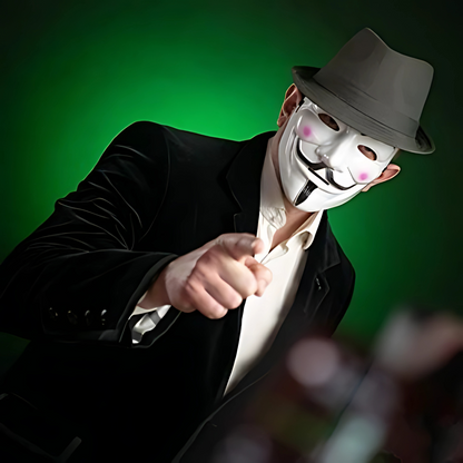 Pack of 4 Anonymos Mask for Kids & Adults - V for Vendetta Mask Halloween Masks Guy Mask for Halloween Costume Cosplay Party Mask,Hacker Mask