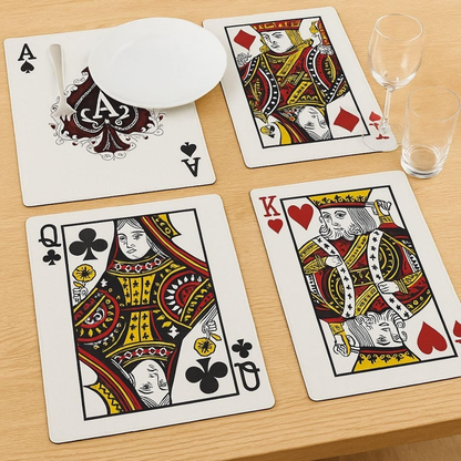 Card Party Jack Placemat for Table Decor or Cutout for Decoration