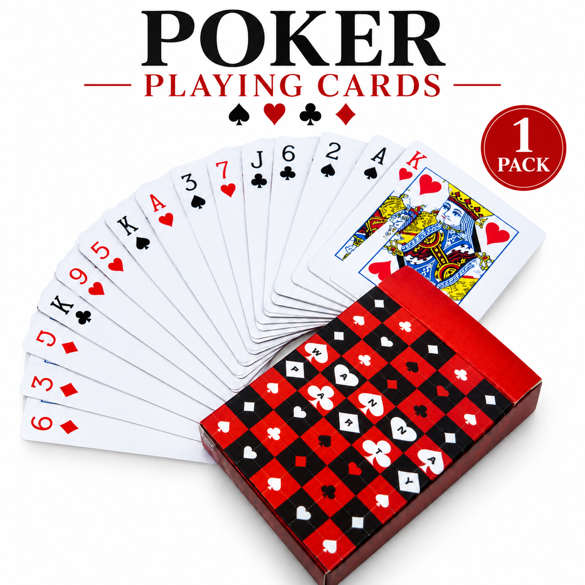 Poker Playing Cards - 1 Pack