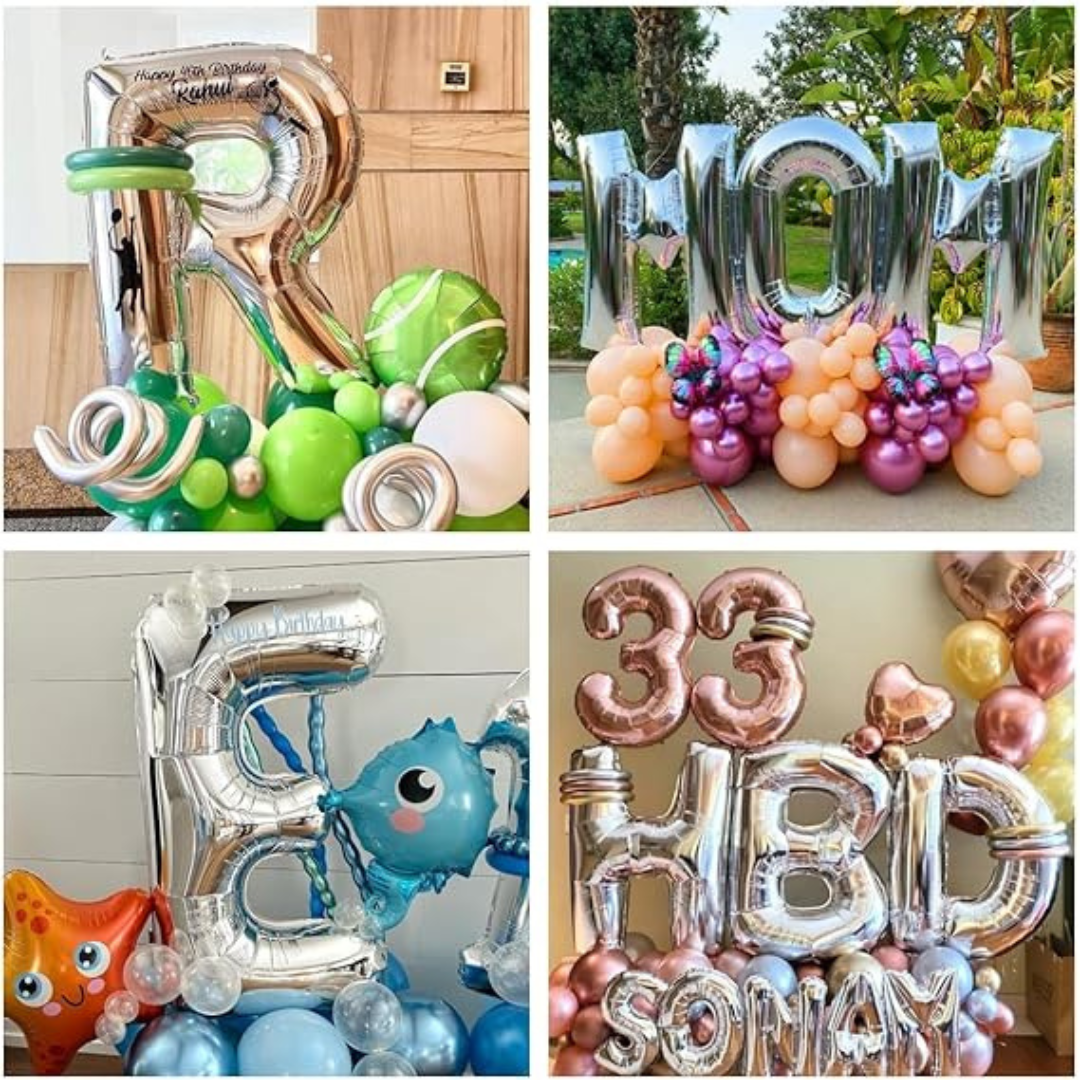 Letter R Silver Foil Balloon - 16 inches - 1PC