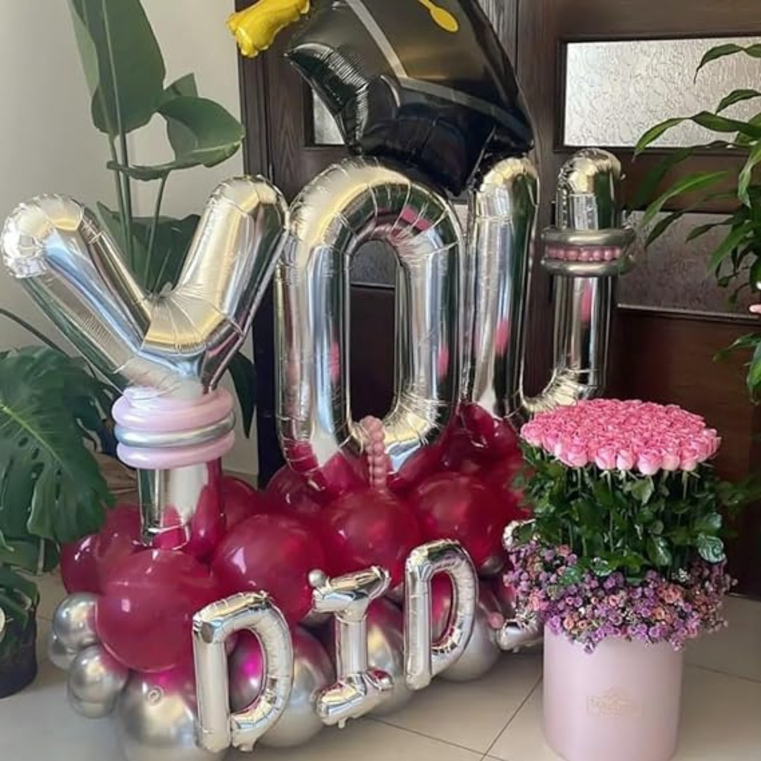 Letter T Silver Foil Balloon - 16 inches - 1PC