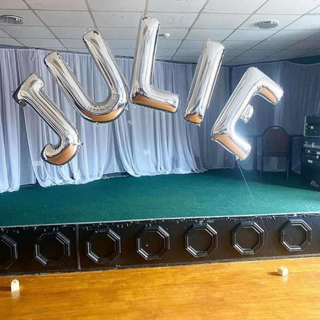 Letter U  Silver Foil Balloon - 16 inches - Air Filled - 1PC