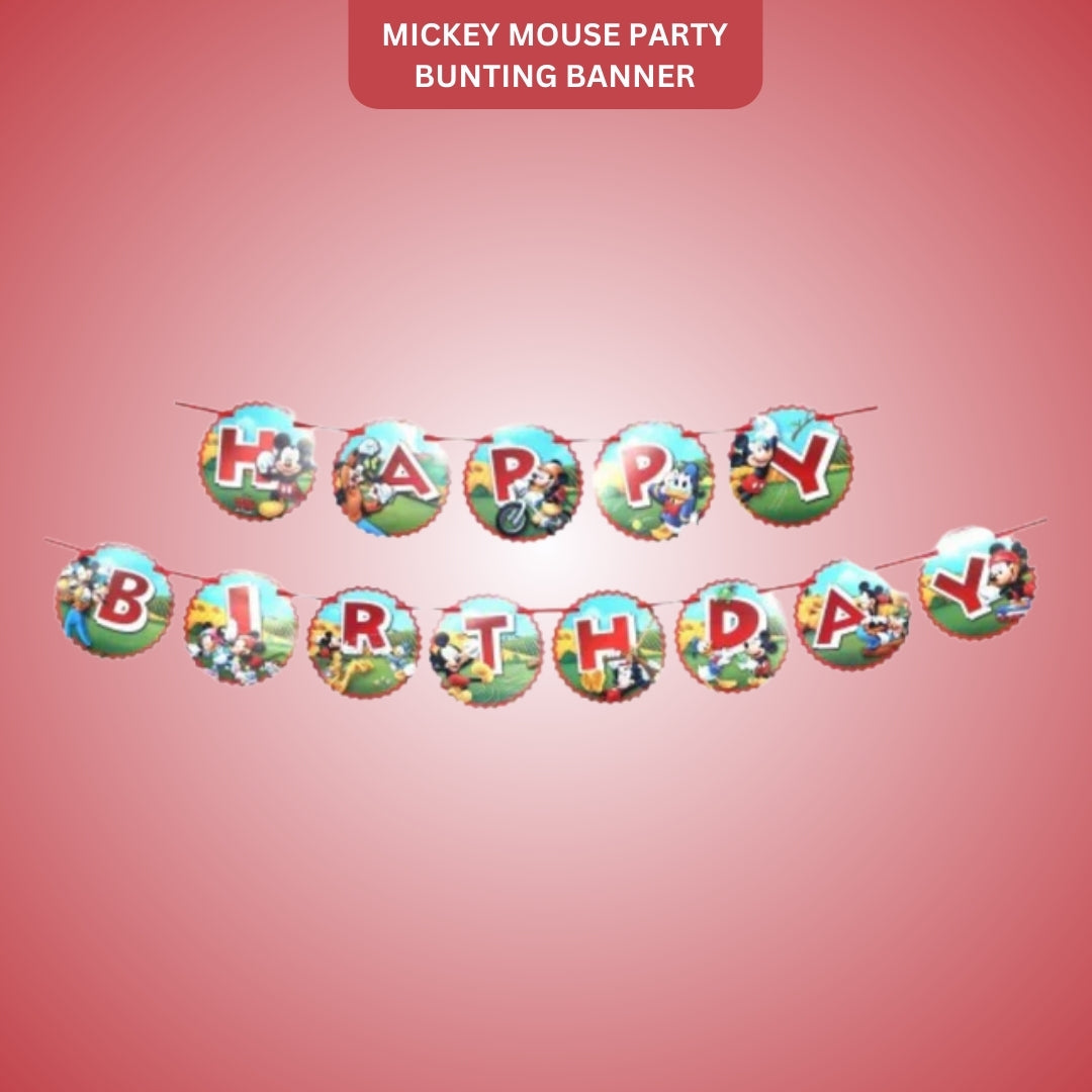 Mickey Party Bunting Banner
