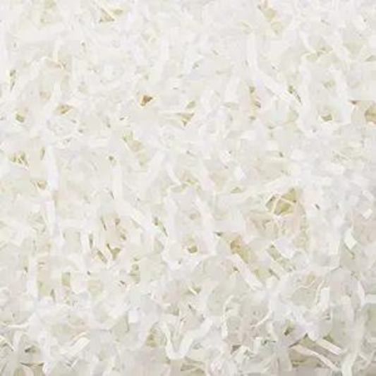 Paper Shreds White for Gift Packing or Centerpiece Decorations - 50 Grams - 1PC