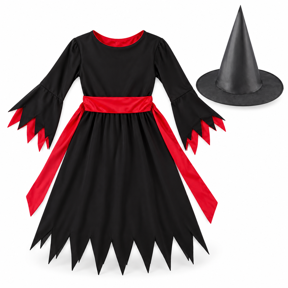 Halloween Black & Red Witch Costume