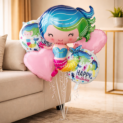 Mermaid Foil balloon Set Of 5