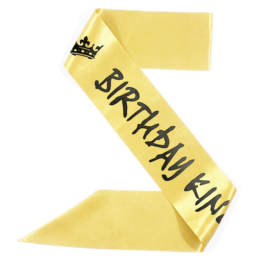 Birthday King Sash for Birthday Boy or Men