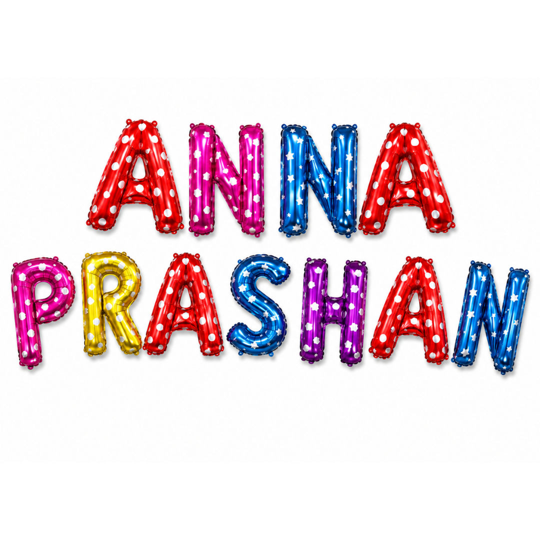 Anna Prashan Balloon Banner Set - Air Filled - 11PC - Wanna Party - closeup