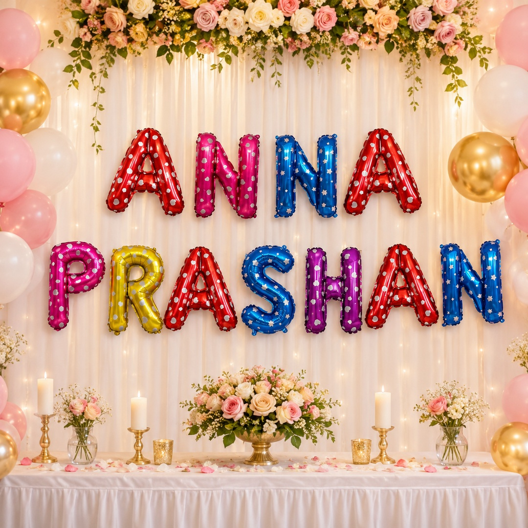 Anna Prashan Balloon Banner Set - Air Filled - 11PC - Wanna Party - packaging