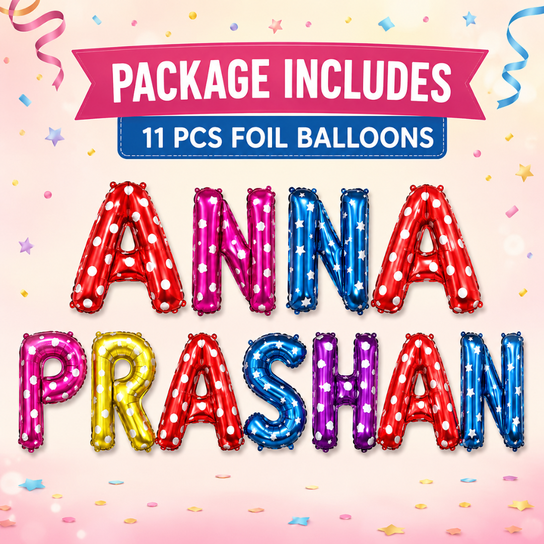 Anna Prashan Balloon Banner Set - Air Filled - 11PC - Wanna Party - alt